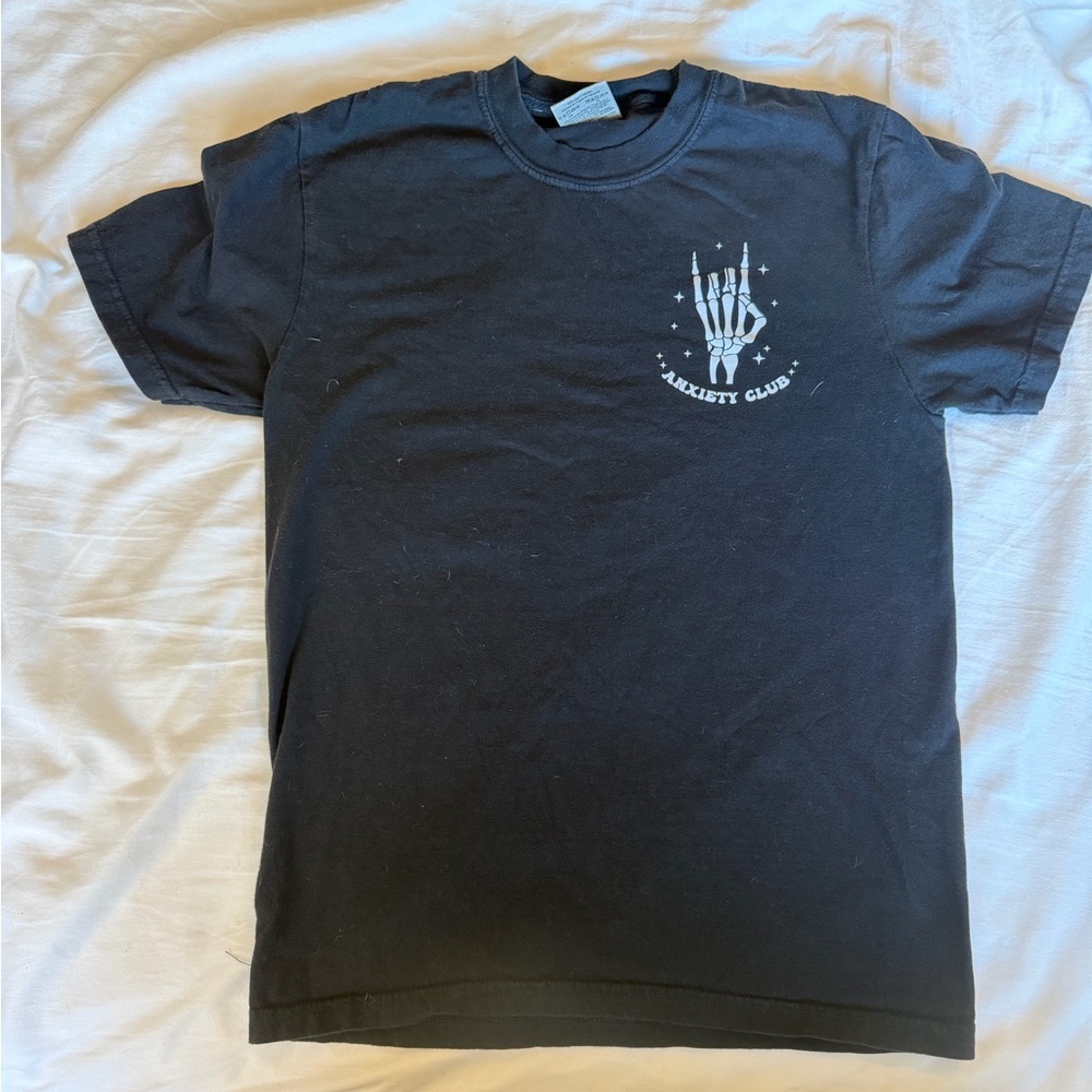 Comfort Colors Black Anxiety Club Tee